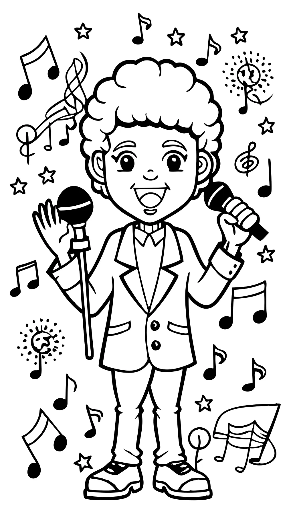 singer coloring pages